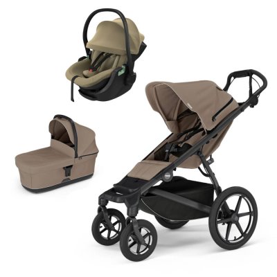 Poussette trio urban glide 4 + siège auto maple faded khaki + nacelle urban glide tinted taupe