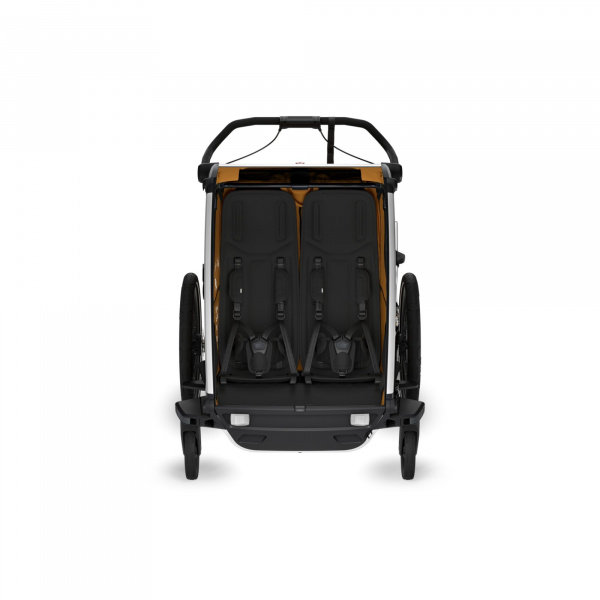 Pack remorque vélo chariot sport 2 natural gold + assise pour nouveau-né infant sling Thule