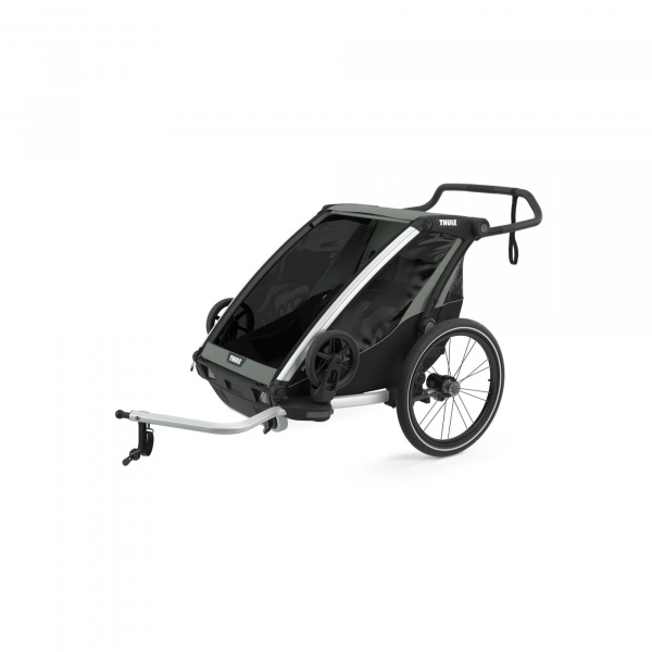 Pack remorque vélo chariot lite 2 agave + assise pour nouveau-né infant sling + kit jogging Thule