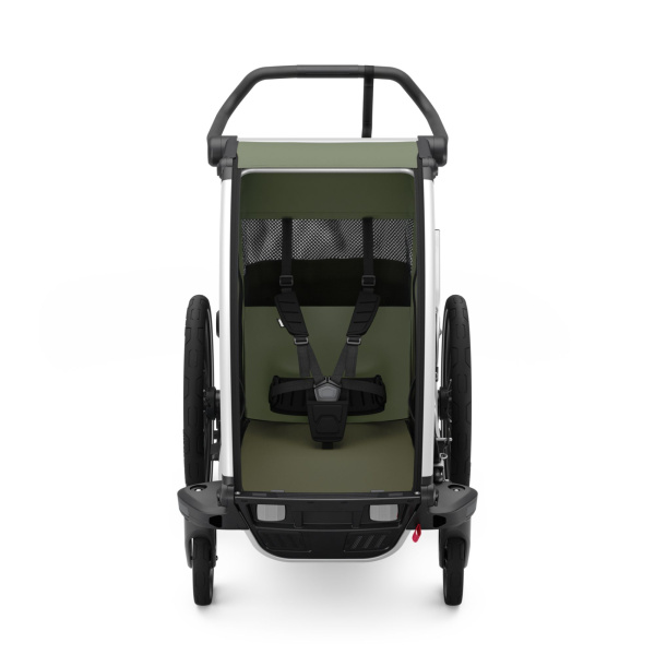Pack remorque vélo chariot lite 1 place vintage green + assise pour nouveau-né infant sling Thule