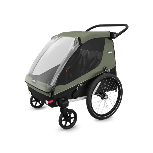 Remorque pour vélo courier vintage green Thule