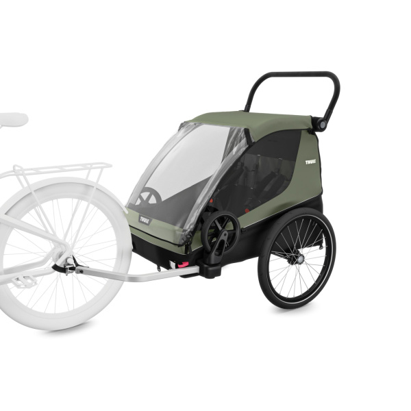 Remorque pour vélo courier vintage green Thule