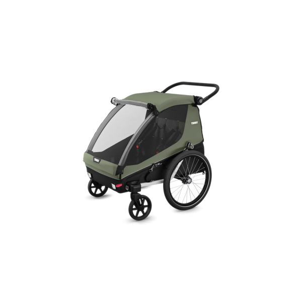 Remorque pour vélo courier vintage green Thule