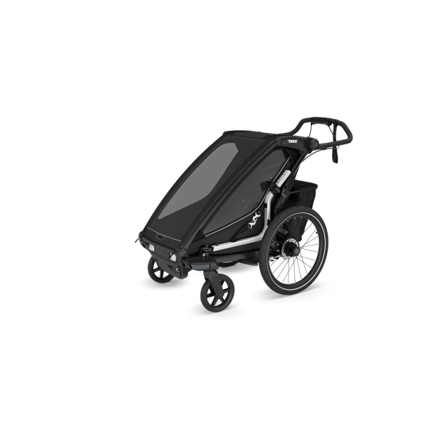 Pack remorque vélo chariot sport 1 place black + kit jogging Thule