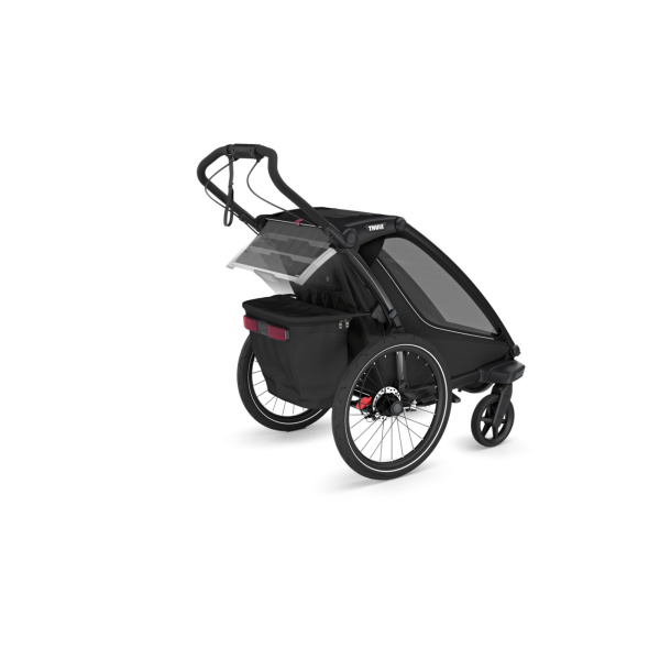 Pack remorque vélo chariot sport 1 place black + kit jogging Thule
