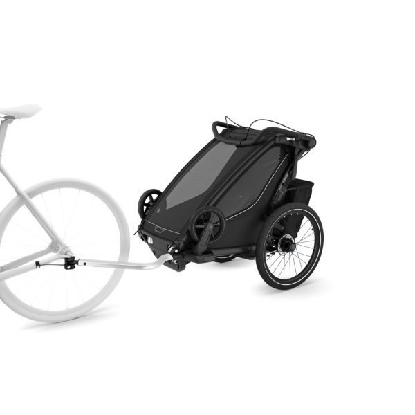 Pack remorque vélo chariot sport 1 place black + kit jogging Thule