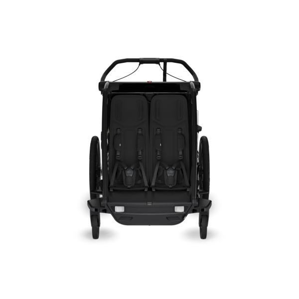 Pack remorque vélo chariot sport 2 places black + kit jogging Thule