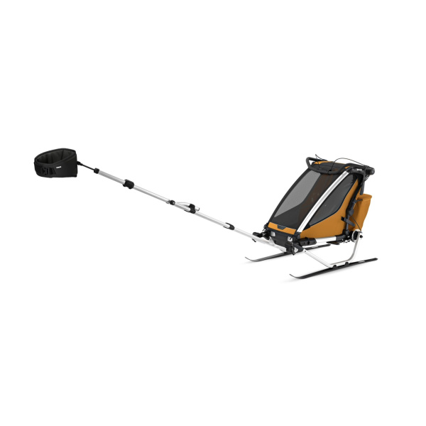 Pack remorque vélo chariot sport 1 place natural gold + kit jogging Thule