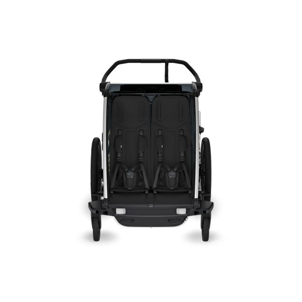 Pack remorque vélo chariot cross 2 places dark slate + kit jogging Thule