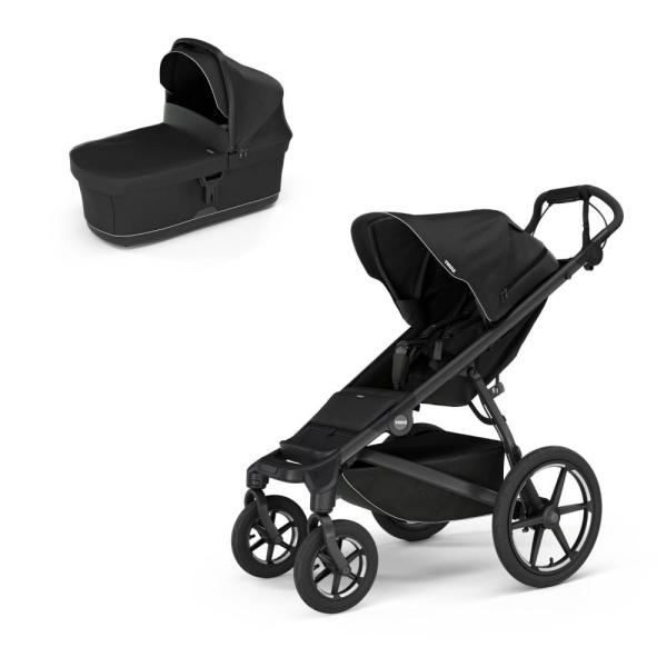 Poussette duo urban glide 4 black + nacelle urban glide black Thule