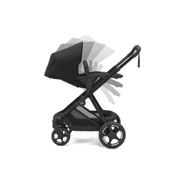Poussette duo charm avec nacelle black Thule