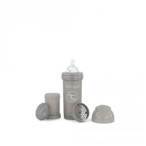Biberon anti-colique 260 ml pastel gris Twistshake