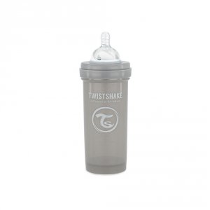 Biberon anti-colique 260 ml pastel gris Twistshake