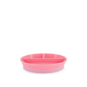 Assiette à compartiments bébé +6 mois pastel rose Twistshake