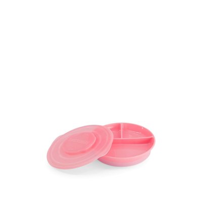 Assiette à compartiments bébé +6 mois pastel rose