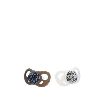 Lot de 2 sucettes silicone 6 mois et + noir et blanc