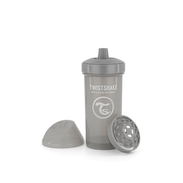 Tasse infuseur kid cup 360 ml pastel gris Twistshake