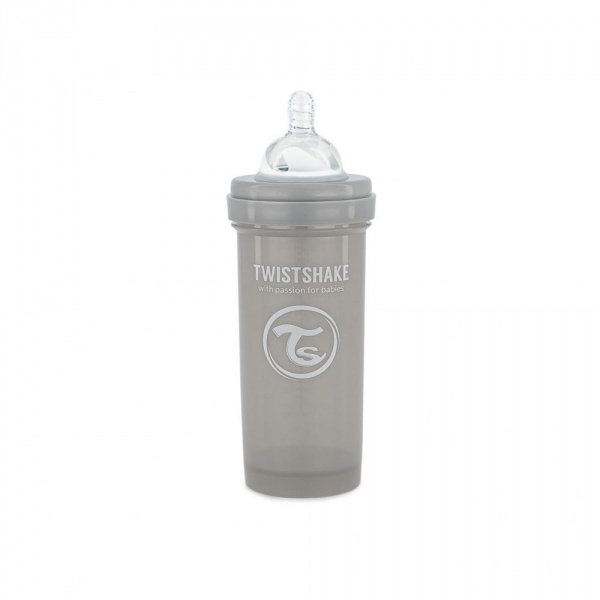 Biberon anti-colique 260 ml pastel gris Twistshake