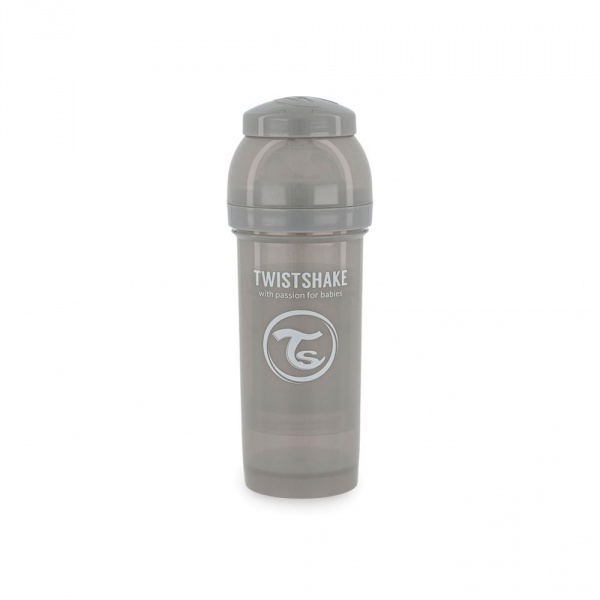 Biberon anti-colique 260 ml pastel gris Twistshake