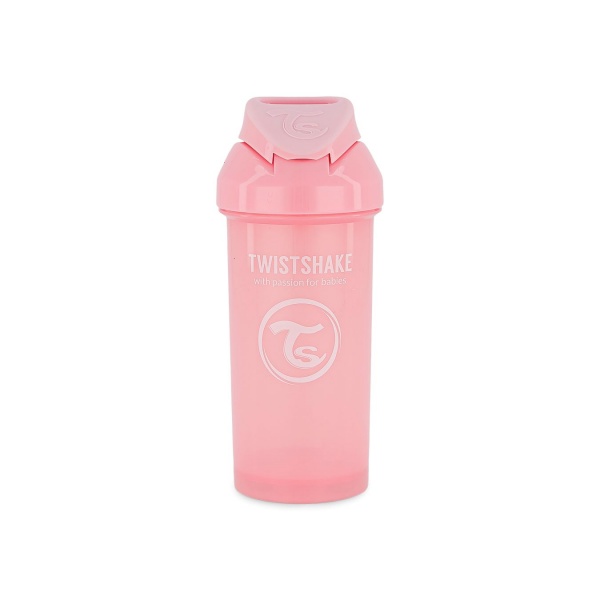Tasse à paille 360ml rose pastel - 6m+ Twistshake