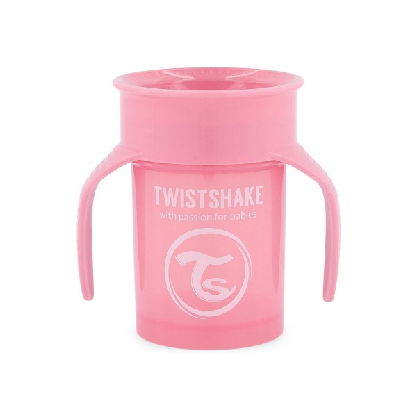 Tasse 360 degrés 230ml rose pastel - 6m+ Twistshake
