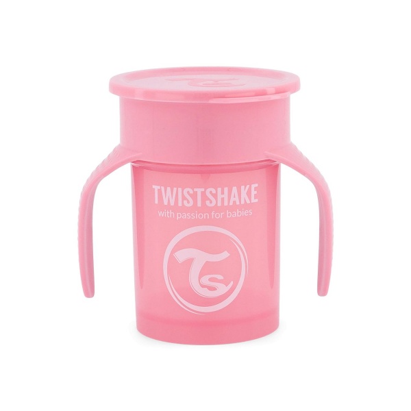 Tasse 360 degrés 230ml rose pastel - 6m+ Twistshake