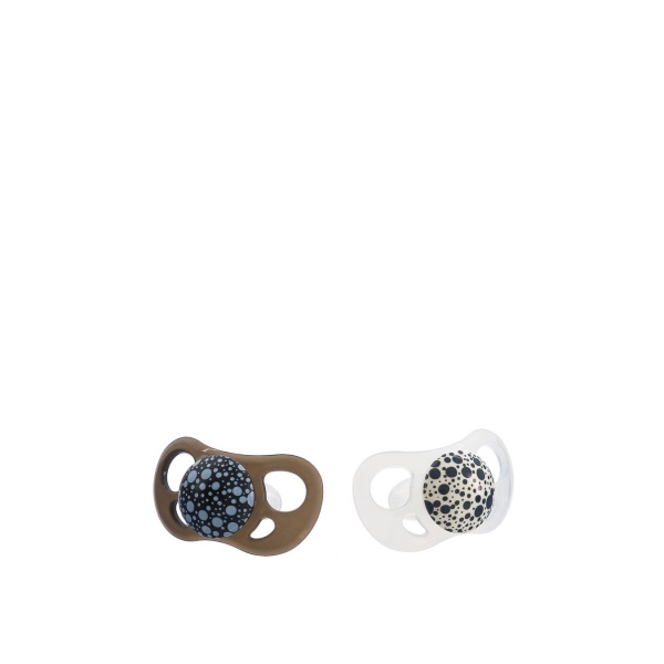 Lot de 2 sucettes silicone 6 mois et + noir et blanc Twistshake