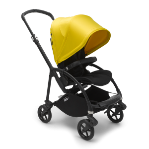 Poussette 4 roues bee 6 complète noir noir jaune citron Bugaboo