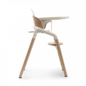 Chaise haute évolutive giraffe + baby set + tablette bois neutre et blanc Bugaboo