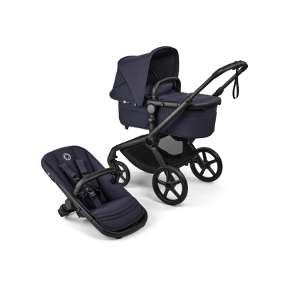 Poussette duo fox 5 tout terrain complète noir / pur indigo
