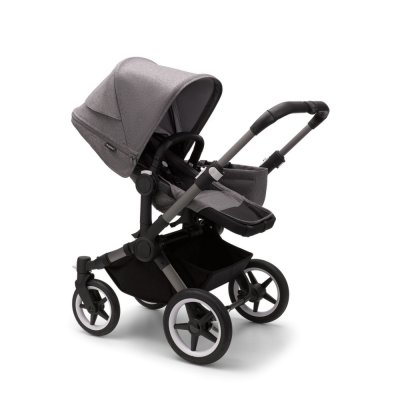 Poussette duo donkey 5 châssis noir gris