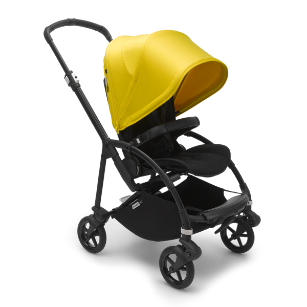 Poussette 4 roues bee 6 complète noir noir jaune citron Bugaboo