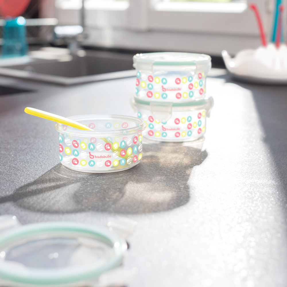 Lot De 3 Pots De Conservation 3x300ml De Badabulle Sur Allobebe