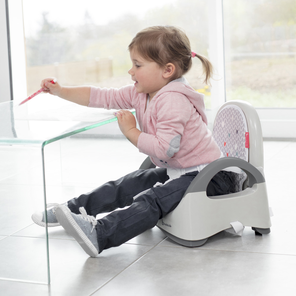 Réhausseur de chaise confort chevron gris de Badabulle sur allobébé