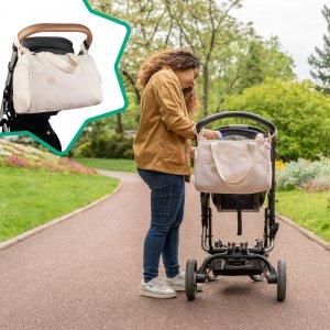 Sac à langer pocketstyle crème Badabulle