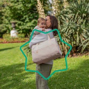 Sac à langer pocketstyle crème Badabulle