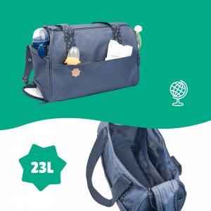 Sac à langer pocketstyle bleu Badabulle