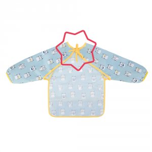 Bavoir manches longues bleu Badabulle