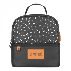 Sac isotherme repas 2 compartiments noir Badabulle