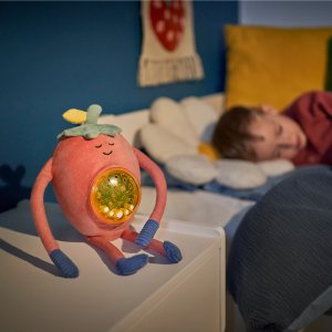 Veilleuse bébé peluche fraise barnabé Badabulle