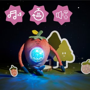 Veilleuse bébé peluche fraise barnabé Badabulle