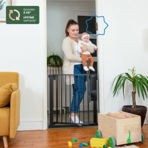 Pack barrière de sécurité safe & pass avec extension 7 cm Badabulle