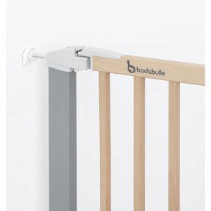 Barrière de sécurité safe & lock bois métal 73-81.5 cm Badabulle