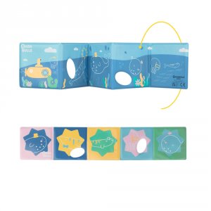 Jouet de bain bébé livre et marionnette Badabulle
