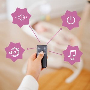 Balancelle latèrale créme (avec télécommande) Badabulle