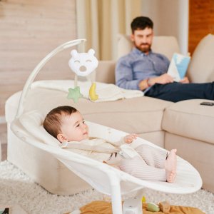 Balancelle latèrale créme (avec télécommande) Badabulle