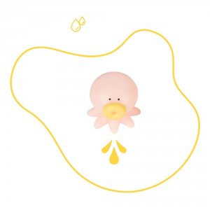 Lot de 6 jouets de bain rigolo pastel Badabulle