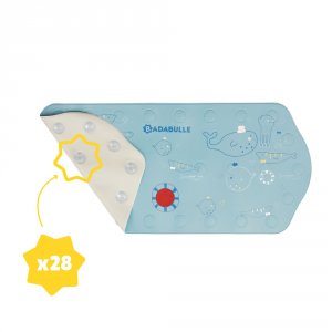 Tapis de bain bébé xxl bleu Badabulle