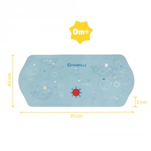 Tapis de bain bébé xxl bleu Badabulle