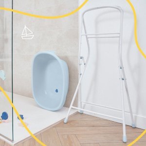 Baignoire baleine bleu + pied de baignoire avec tuyau Badabulle